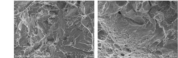 圖12-55 擴展區(qū)微觀形貌 圖12-56最終斷裂區(qū)微觀形貌 圖12-55 擴展區(qū)微觀形貌 圖12-56最終斷裂區(qū)微觀形貌