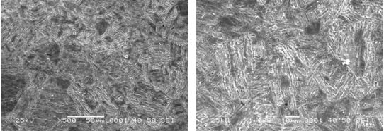 圖16-69 無(wú)裂紋件的組織形貌 500×圖16-70 無(wú)裂紋件的組織形貌 1000× 圖16-69 無(wú)裂紋件的組織形貌 500×圖16-70 無(wú)裂紋件的組織形貌 1000×